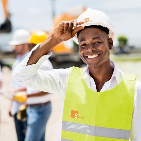 Construction workers on site